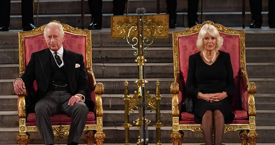 King Charles III and The Queen Consort address the Houses of Parliament