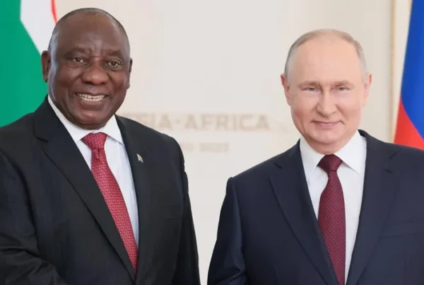 South Africa’s President Cyril Matamela Ramaphosa Vladimir Putin