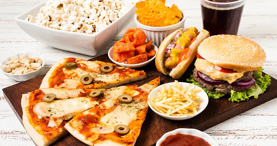 Diets: a selection of fast foods