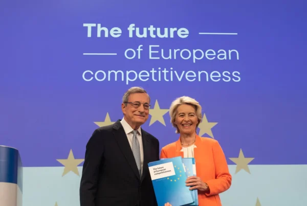 Press conference on the report of the Future of European Competitiveness, Brussels 2024, M. Draghi and U. von der Leyen