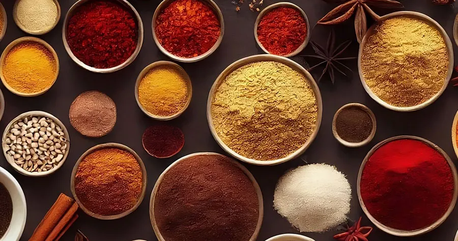 Selection of Indian spices